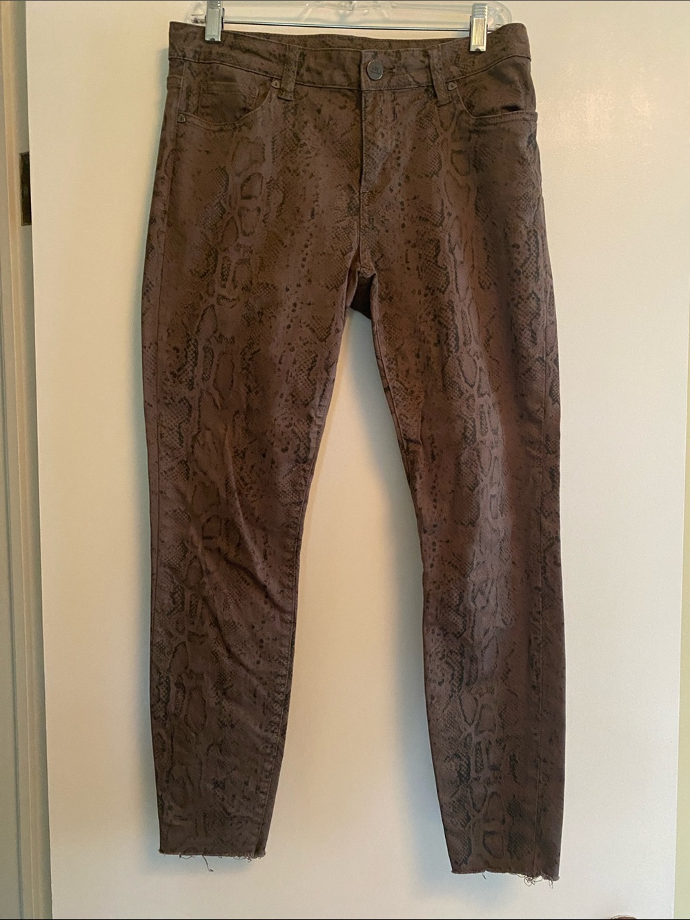 Kut from the Kloth Brown Snake Print Skinny Jeans